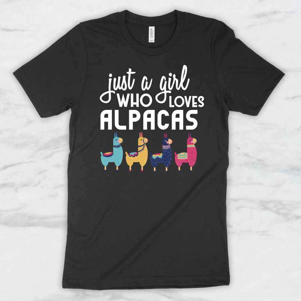 Just A Girl Who Loves Alpacas T-Shirt, Tank Top, Hoodie For Men, Women & Kids