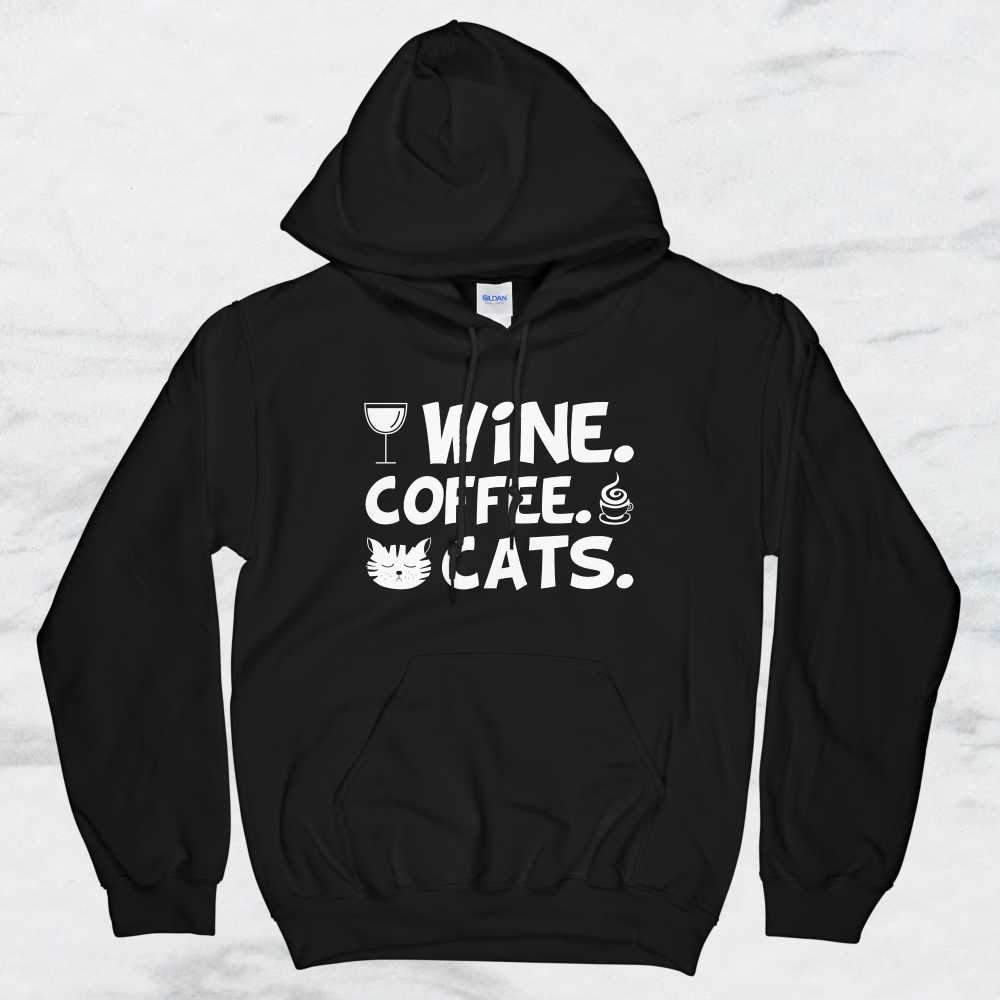 Wine Coffee Cats T-Shirt, Tank Top, Hoodie For Men, Women