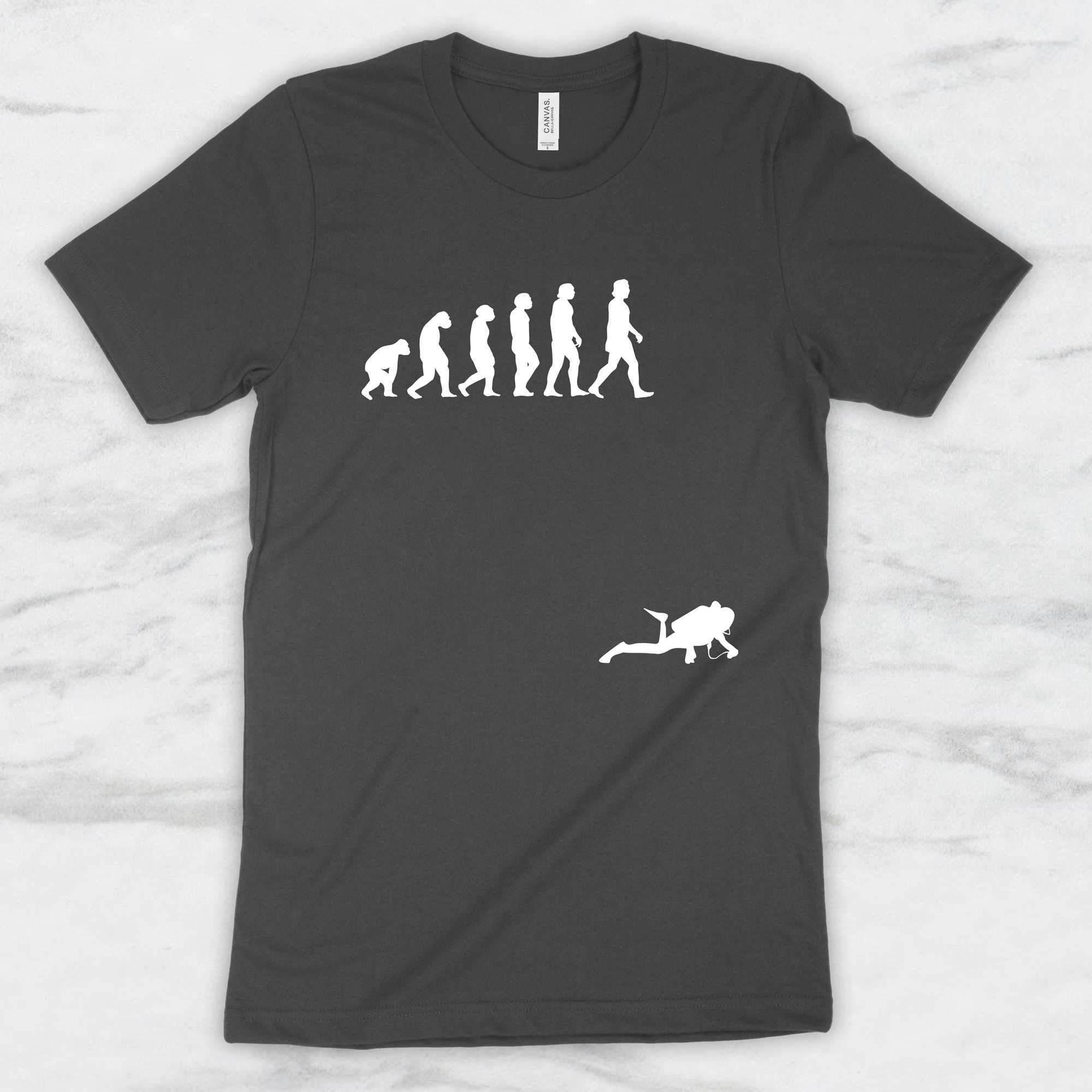 Diver Evolution T-Shirt, Tank Top, Hoodie For Men, Women & Kids