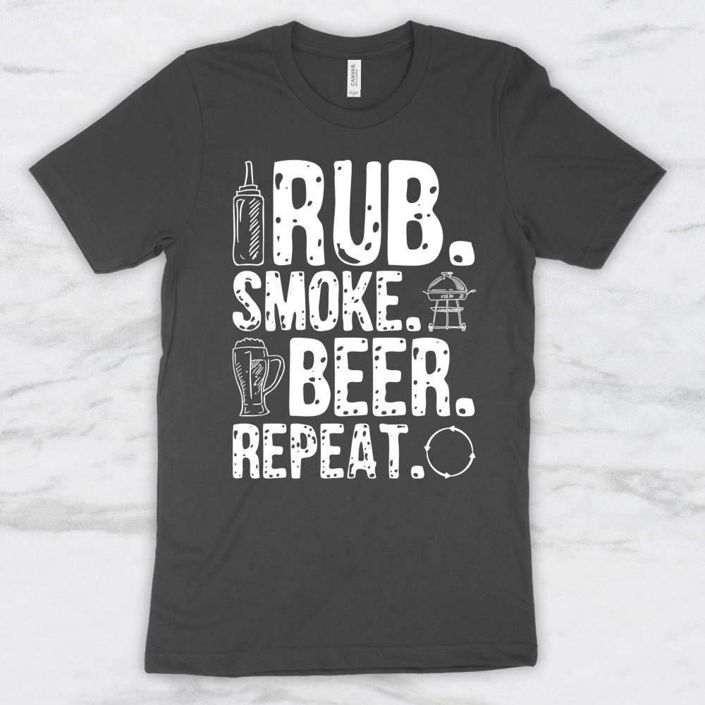 Rub Smoke Beer Repeat T-Shirt, Tank Top, Hoodie For Men Women