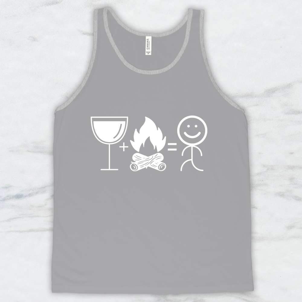 Wine + Campfire = Happy T-Shirt, Tank Top, Hoodie For Men Women