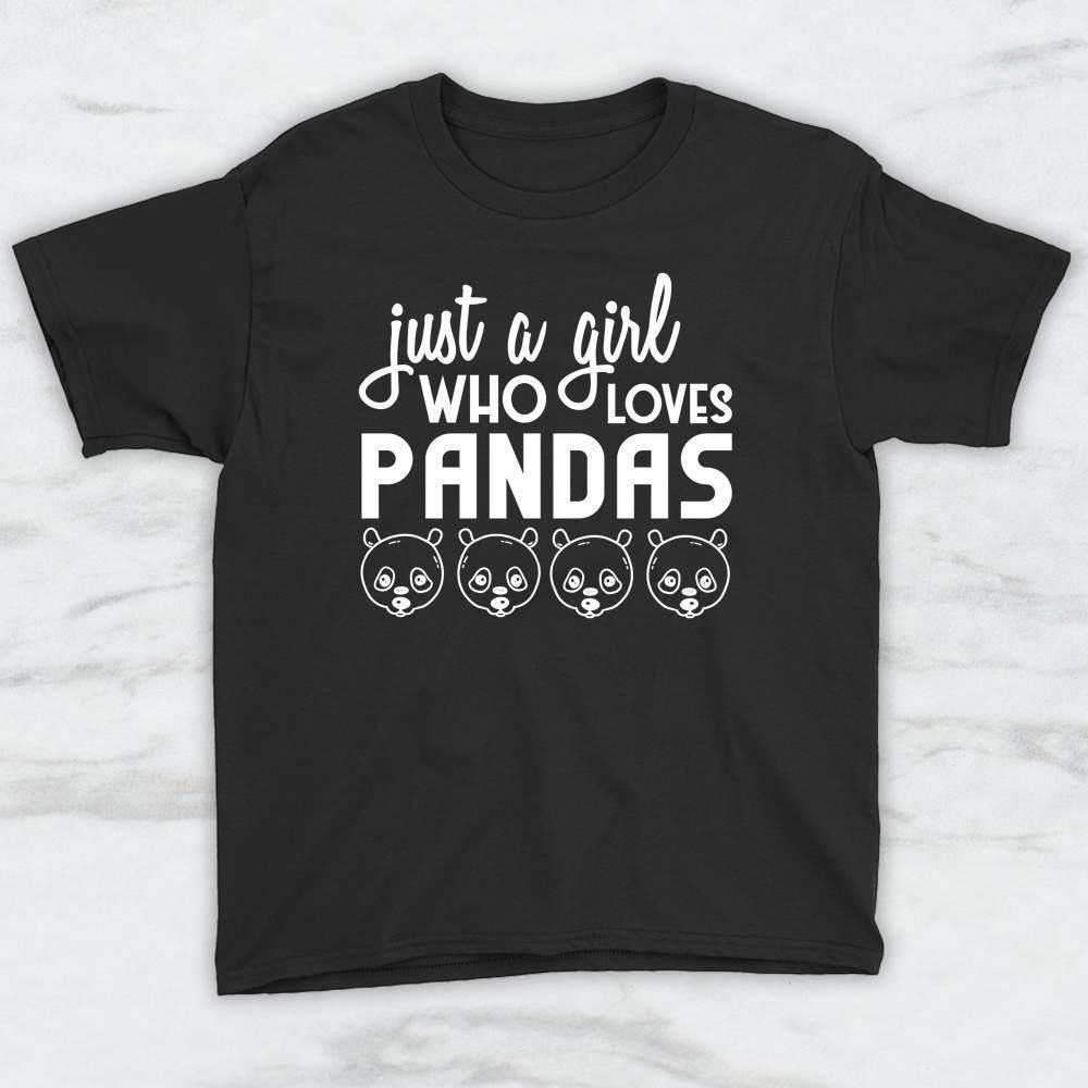 Just A Girl Who Loves Pandas T-Shirt, Tank, Hoodie Men Women & Kids