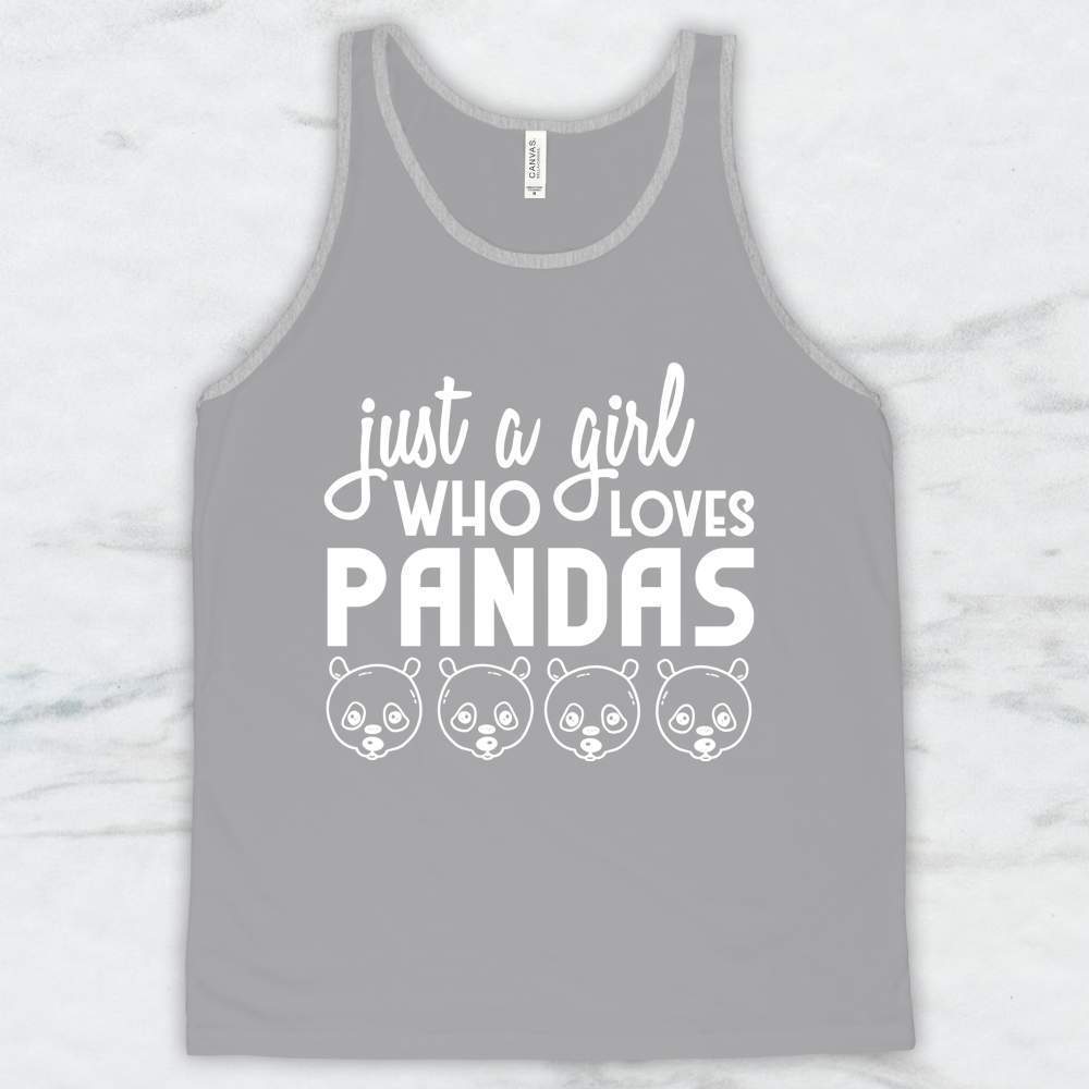 Just A Girl Who Loves Pandas T-Shirt, Tank, Hoodie Men Women & Kids