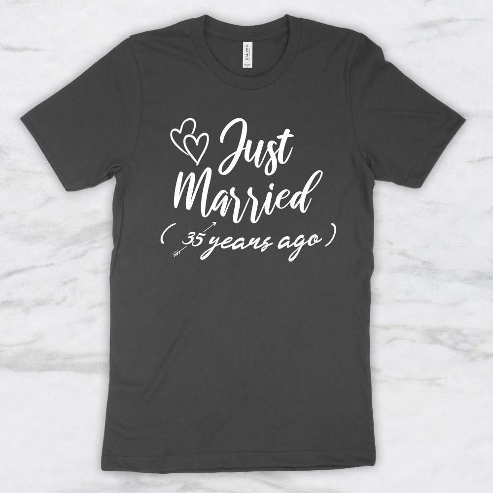 Just Married (35 years ago) T-Shirt, Tank Top, Hoodie Men Women & Kids