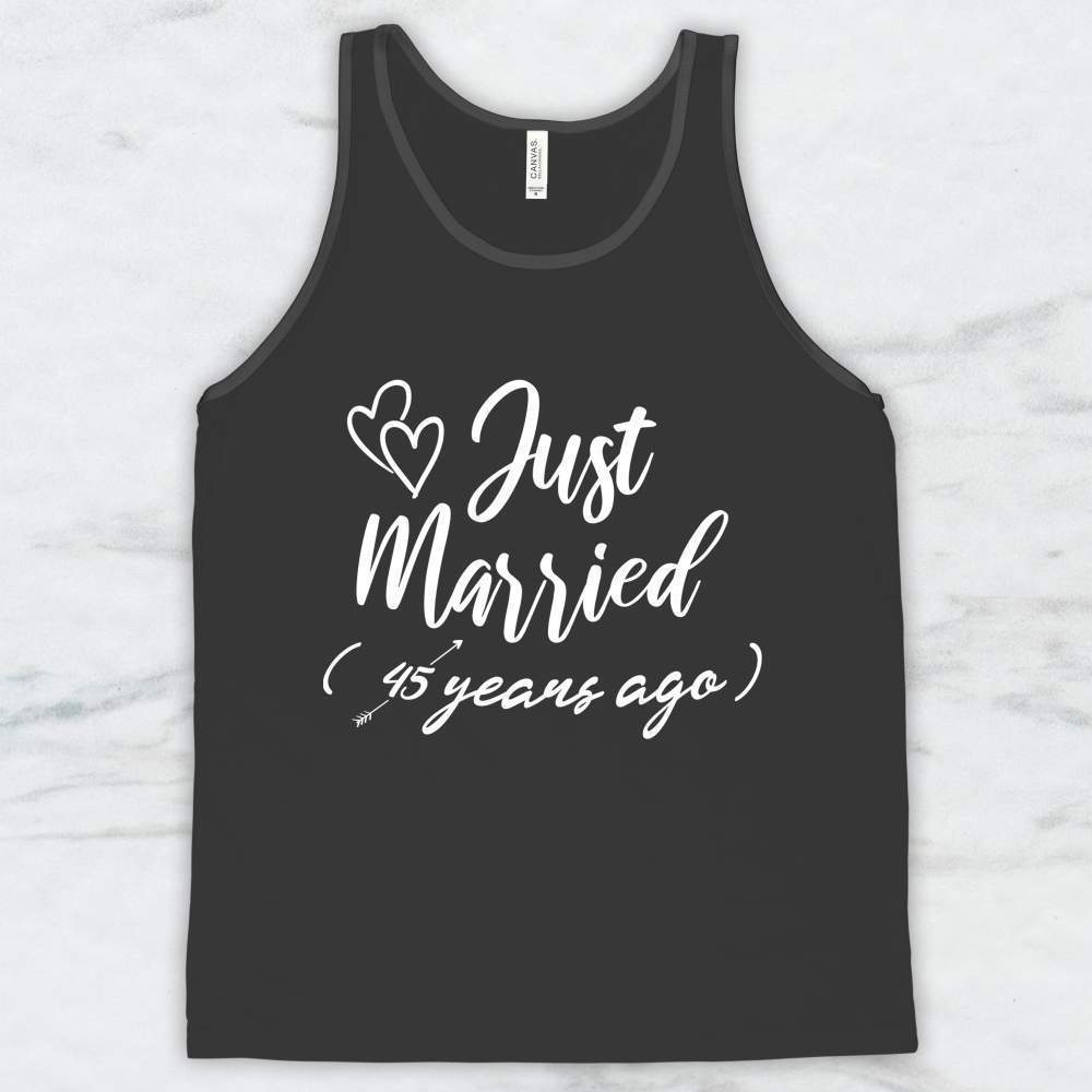 Just Married (45 years ago) T-Shirt, Tank Top, Hoodie Men Women & Kids