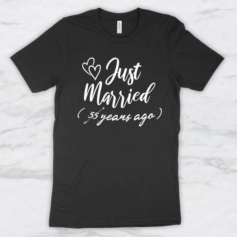 Just Married (55 years ago) T-Shirt, Tank Top, Hoodie Men Women & Kids