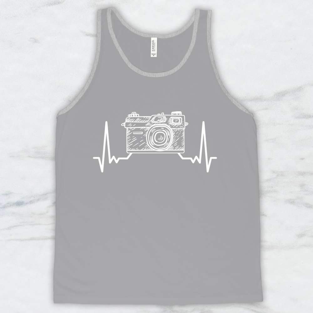 Photography Heartbeat T-Shirt, Tank Top, Hoodie For Men Women & Kids