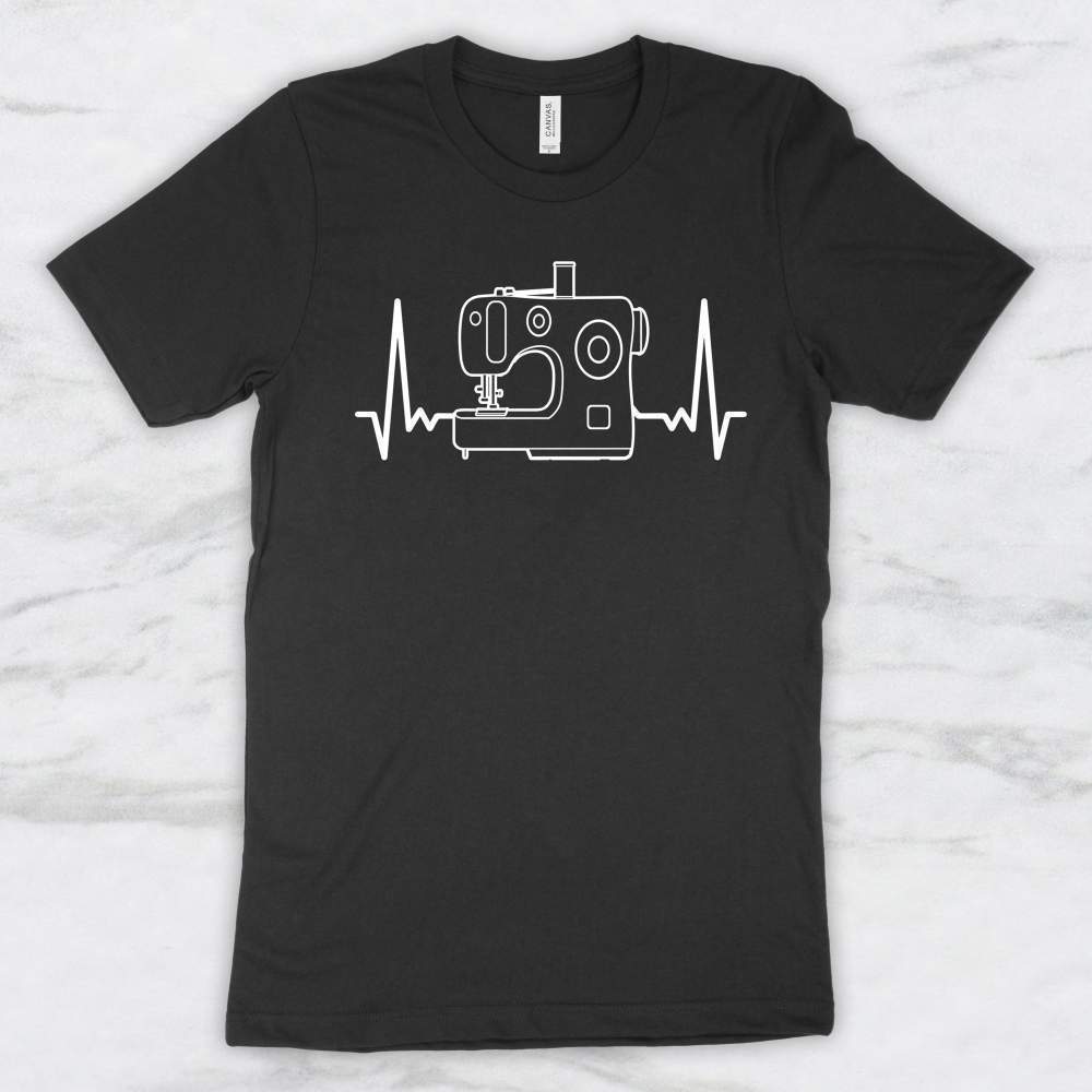 Sewing Heartbeat T-Shirt, Tank Top, Hoodie For Men Women & Kids