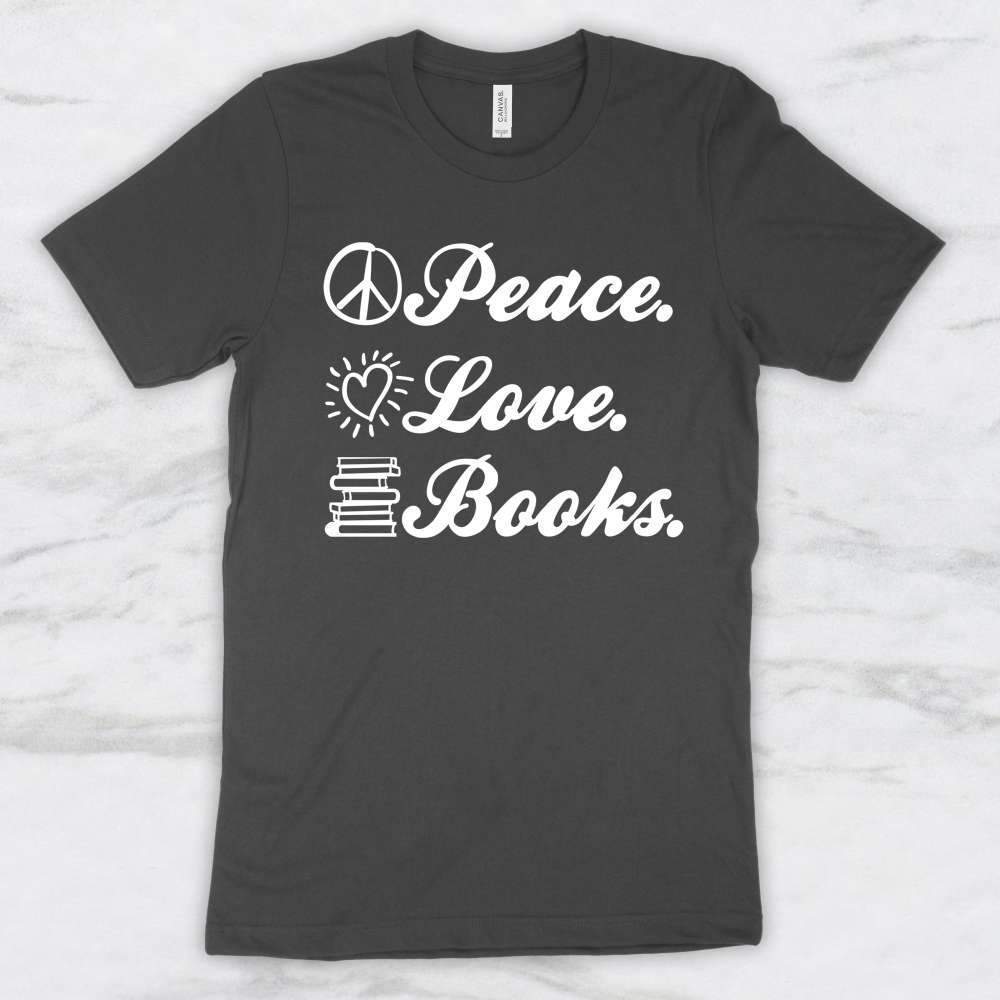 Peace Love Books T-Shirt, Tank Top, Hoodie For Men Women & Kids